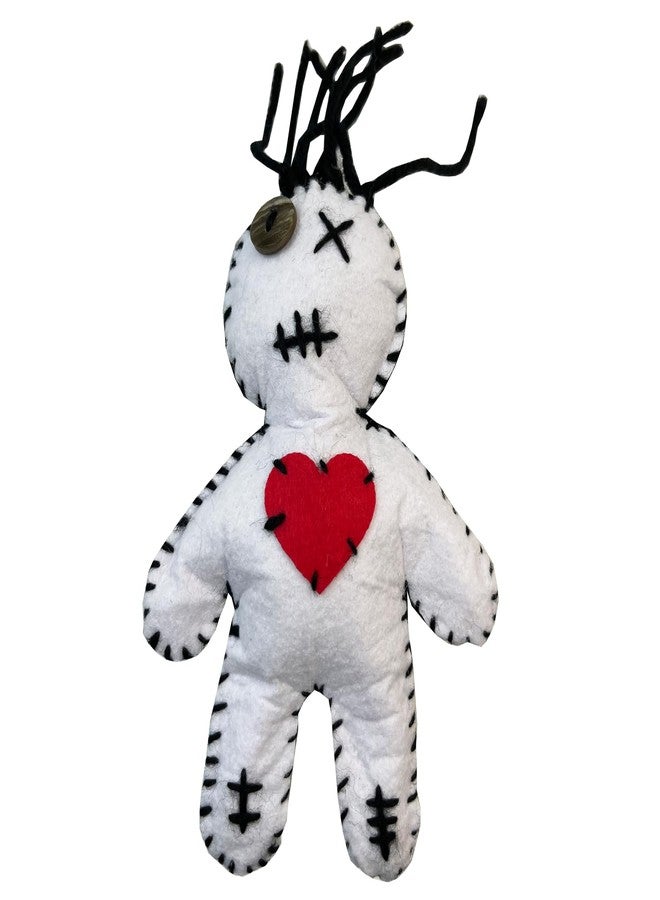 Stitch-Witch 6.2" Handmade Peace & Harmony Puppet Voodoo Doll for Happy Couple/Marriage Communication/Protection/Halloween Decor (Black Hair - White) - Image 5